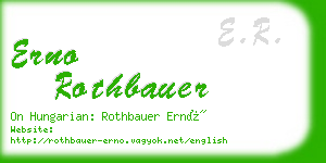 erno rothbauer business card